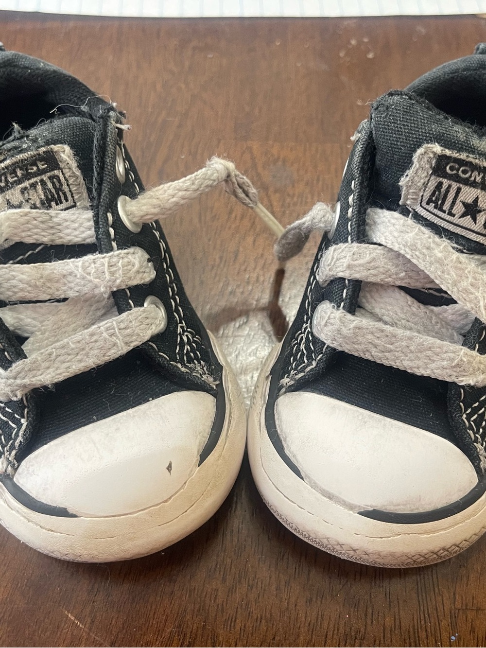 Converse Kids Black and White Canvas Low-Top Sneakers